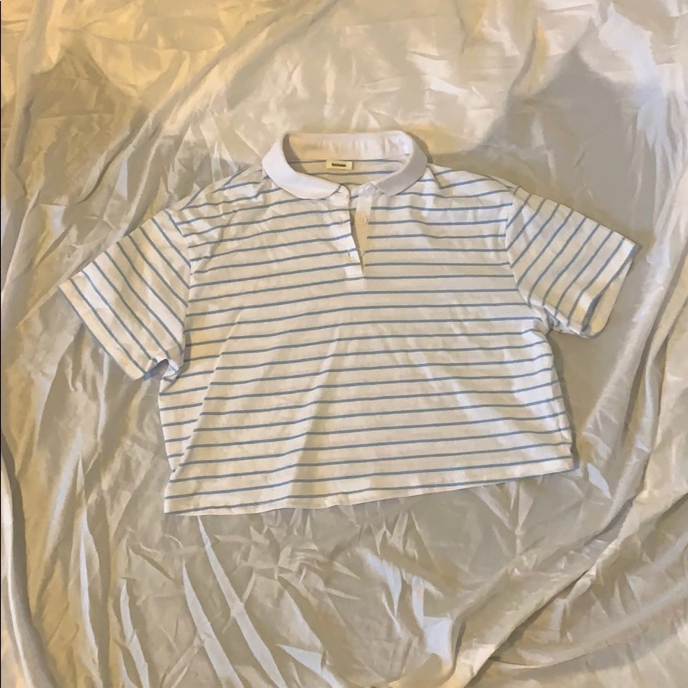 Button down crop top